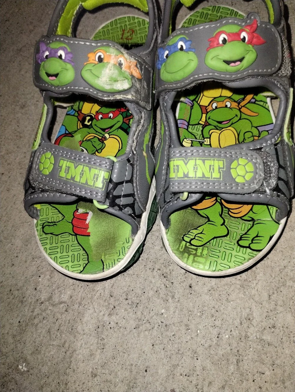 Teenage Mutant Ninja Turtle Sandals Size 12
